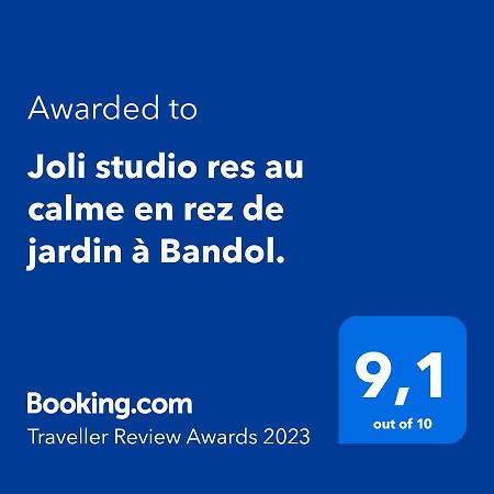 Joli studio res au calme en rez de jardin à Bandol. Exterior foto