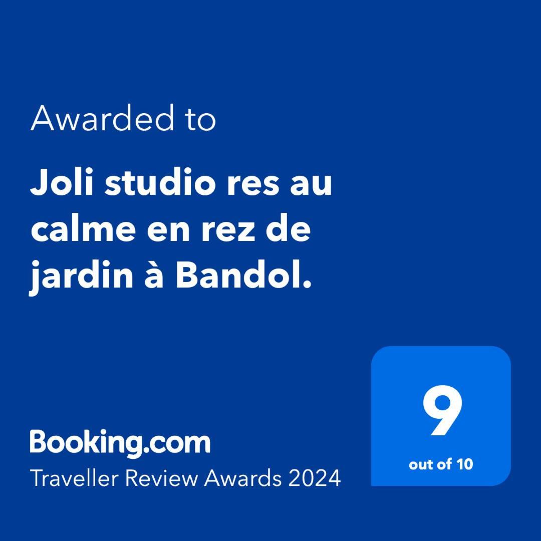 Joli studio res au calme en rez de jardin à Bandol. Exterior foto